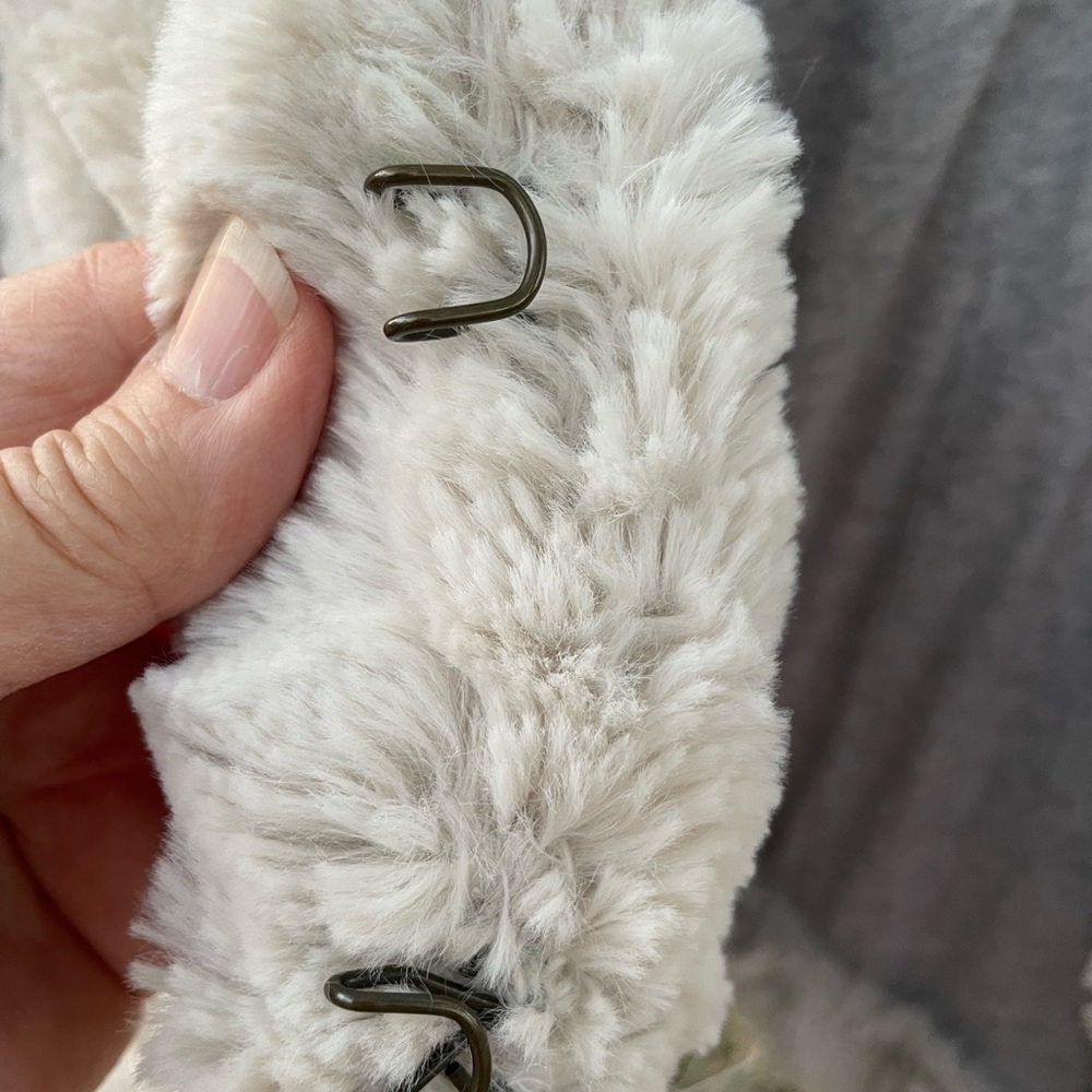 Faux Fur Tiny by Anthropologie button-clasp Coat with Hood - Picture 6 of 8